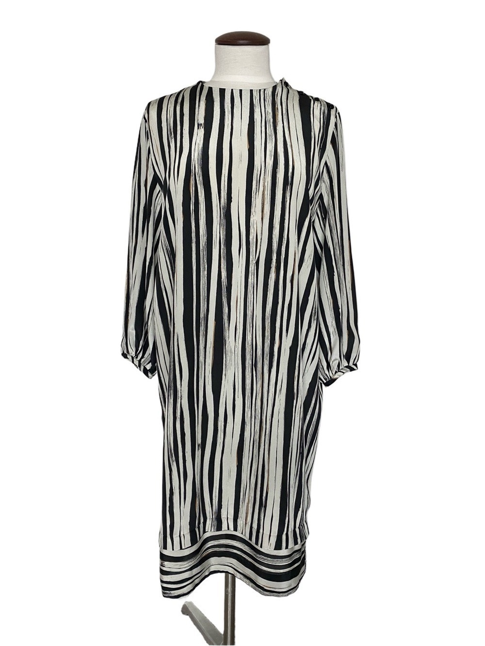 Vintage LANVIN Shift Dress Size 10 Striped USA Union Made